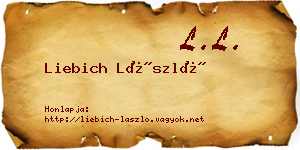 Liebich László névjegykártya